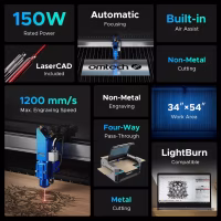 OMTech Pro 3655 Hybrid 150W